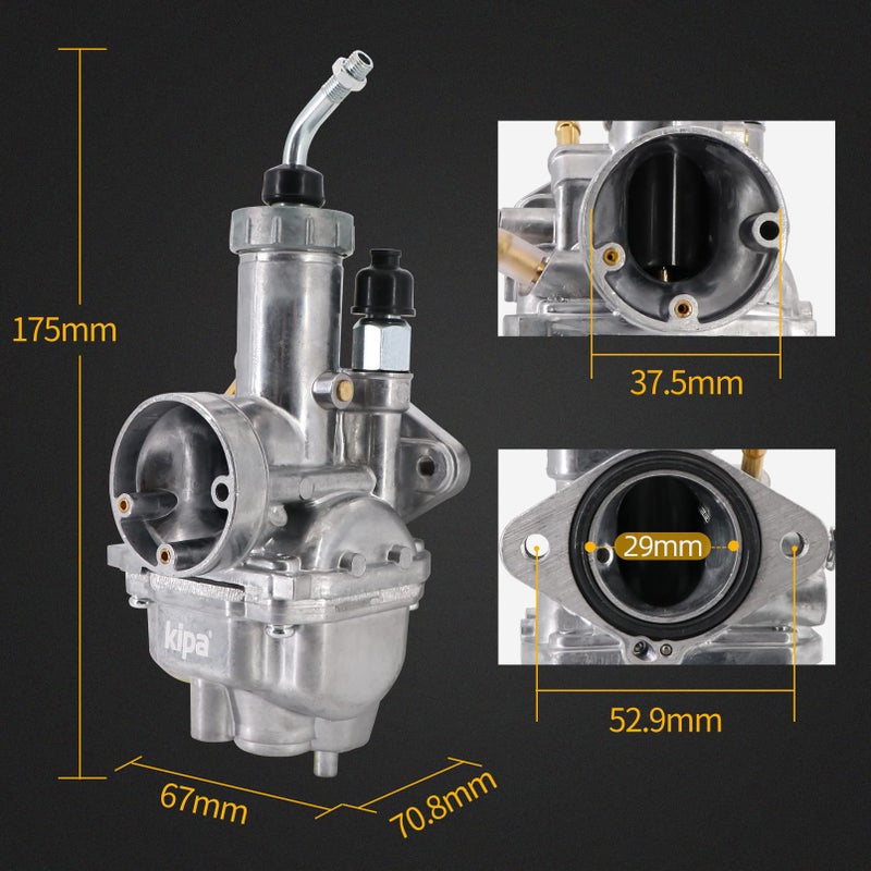 KIPA Carburetor For Yamaha Timberwolf 250 YFB250 YFB 250 ATV 1992-2000 With Mounting Gasket Fuel Filter OEM # 4BD-14101-03-00 - Image 3